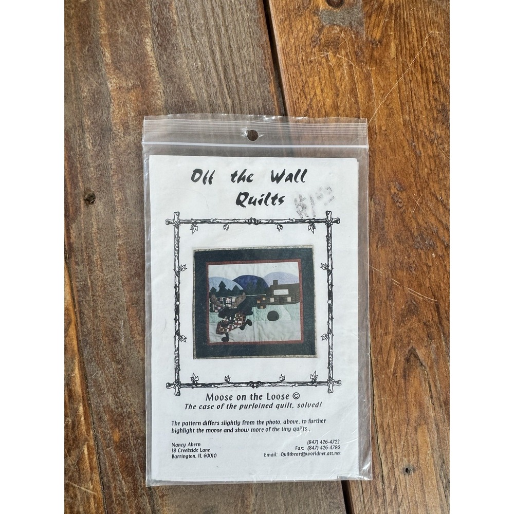 Off The Wall Quilts Moose On The Loose Pattern Quilting Winter Scene